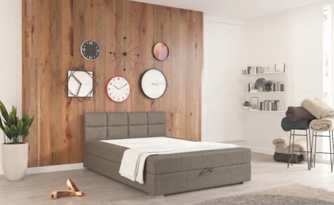 Postel boxspring Grand 140x200 taupe