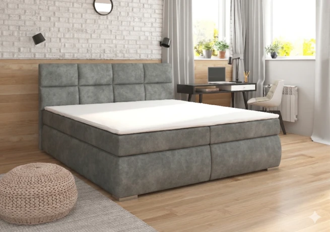 Postel boxspring s úložným prostorem 160x200 York -…