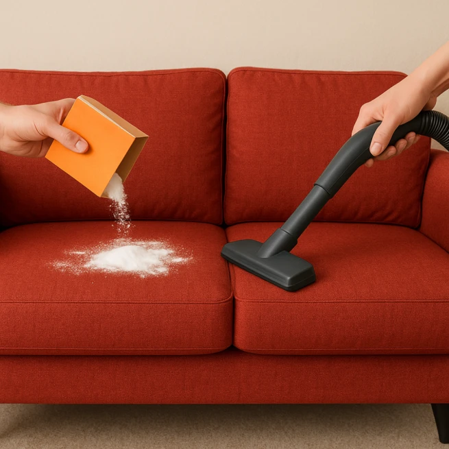 Jak vyčistit sedačku sodou