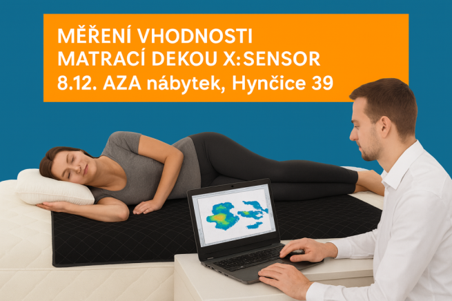 Vyber si matraci přesně podle svého těla – díky měření X-SENSOR