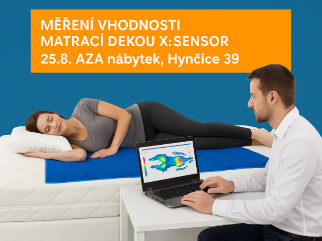 Vyber si matraci přesně podle svého těla – díky měření X-SENSOR