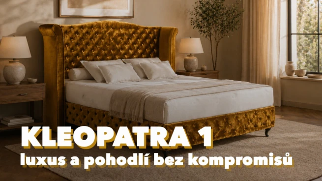 Luxusní postel Kleopatra vás obejme ze všech stran