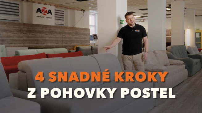 Rozkládací pohovka, která nahradí postel