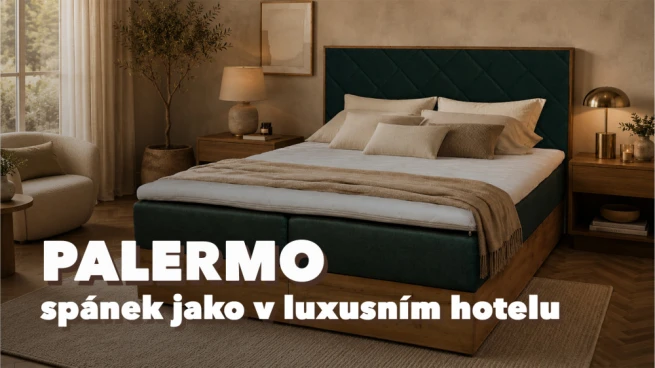 Boxspring Palermo pro luxusní hotelový spánek doma