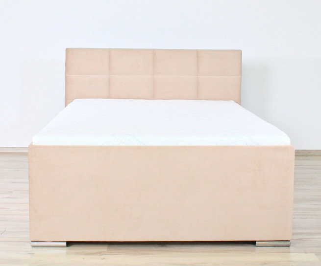 Vysoká čalouněná postel Laura 130x200 cm - jasmine 22