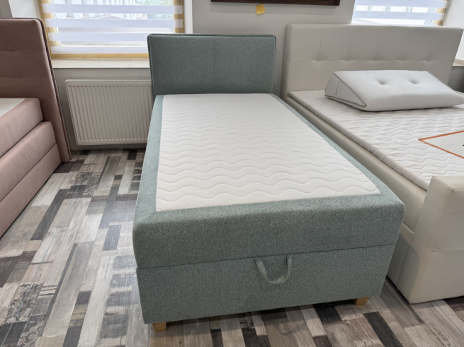 Boxspring postel 110x200 cm mentolová