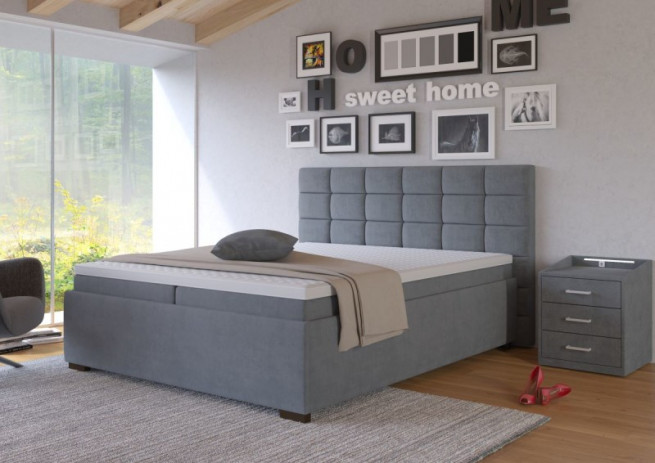 Postel boxspring Alvares Megakomfort 160x200 výběr barev - s úložným prostorem