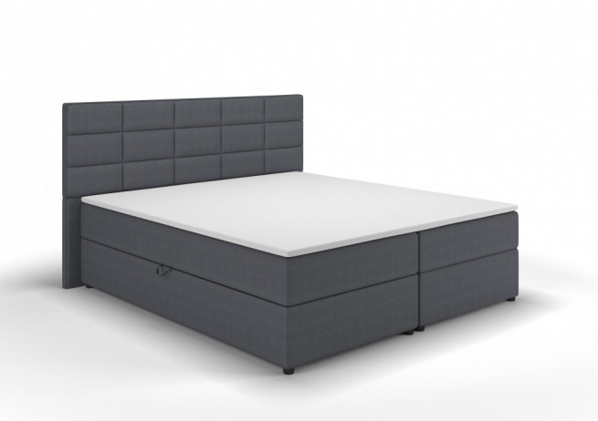 Postel boxspring Burgas 180x200 tmavě šedá