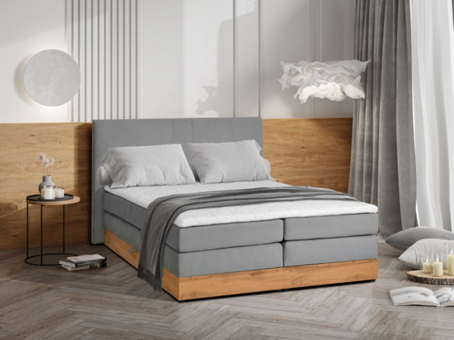 Postel boxspring Fox 230x220 s úložným prostorem - výběr barev