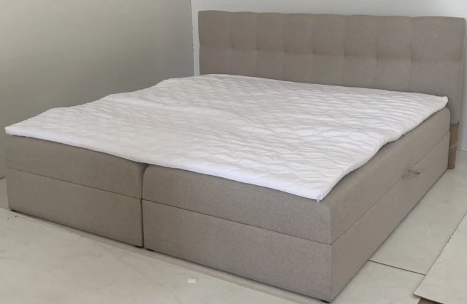 Boxspring postel Borneo 200x200 cm - bílá káva