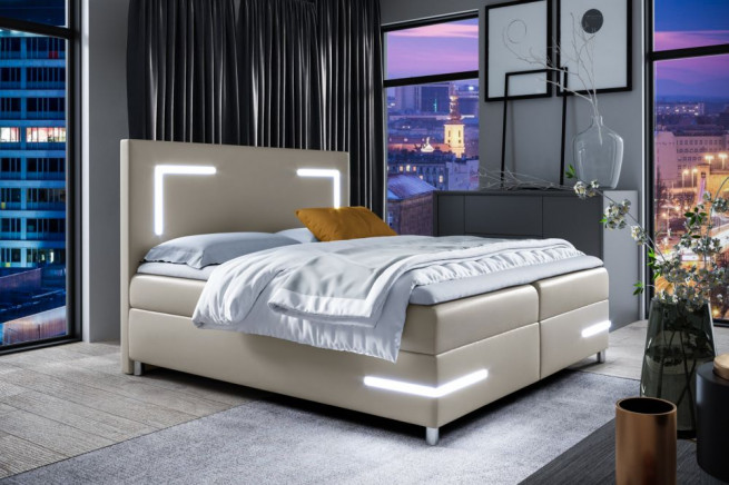 Postel boxspring Harmony Led 160x200 cm - výběr barev