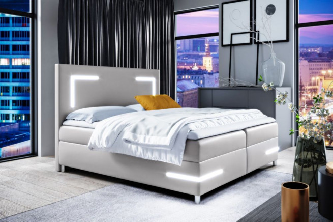 Postel boxspring Harmony Led 180x200 cm - výběr barev