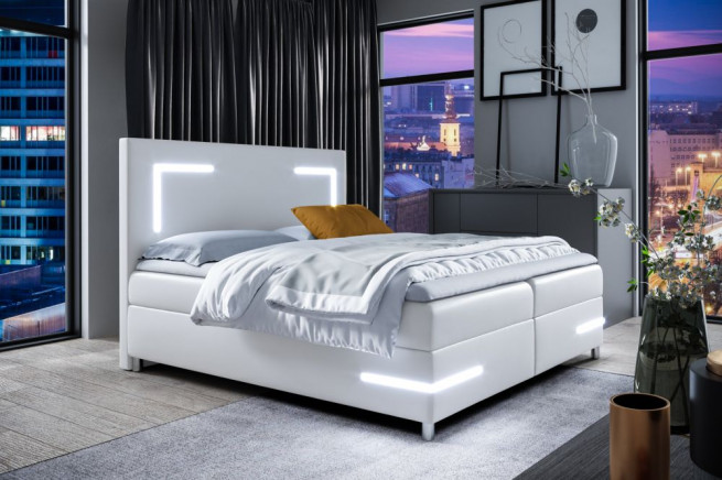Postel boxspring Harmony Led 160x200 cm - výběr barev