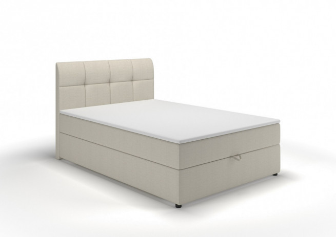 Postel boxspring Izmir 140x200 bílá káva