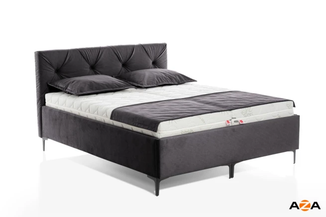 Čalouněná postel s masivním roštem Jupiter 200x200 cm