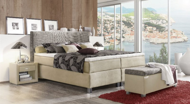 Postel 140x220 boxspring Dita kontinentální americká - výběr barev