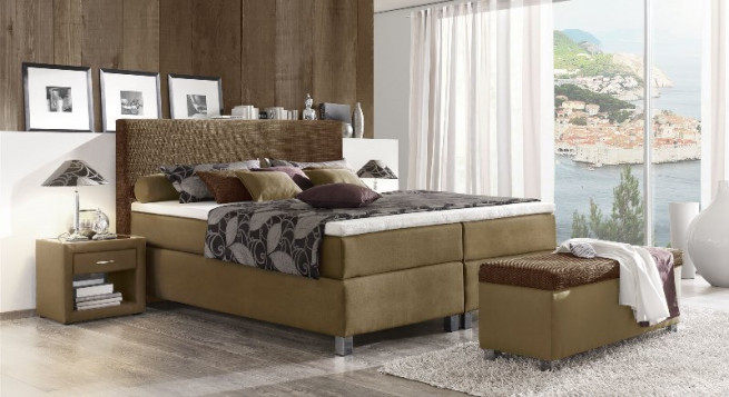 Postel 240x200 boxspring Dita kontinentální americká - výběr barev