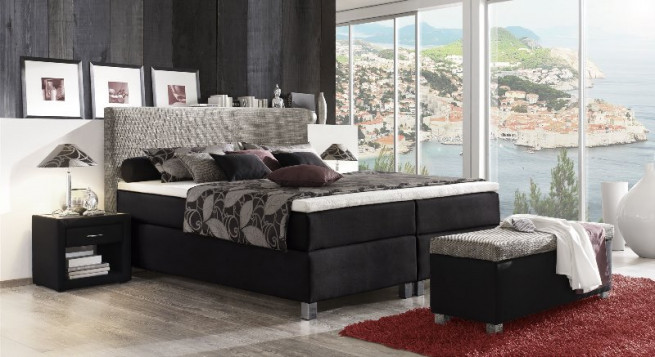 Postel 230x200 boxspring Dita kontinentální americká - výběr barev