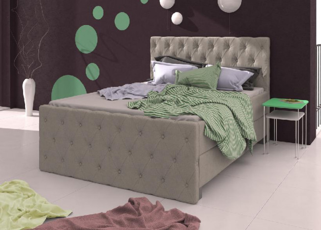 Postel boxspring Colorado 160x220 s úložným prostorem - výběr barev