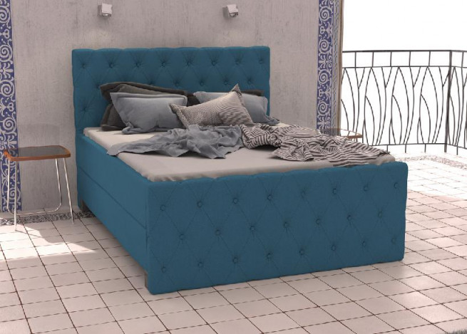 Postel boxspring Colorado 220x220 s úložným prostorem - výběr barev