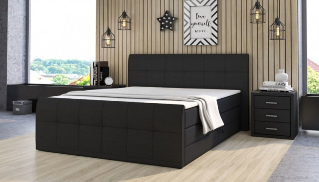 Postel boxspring Milano Megakomfort 160x200 výběr barev - s úložným prostorem