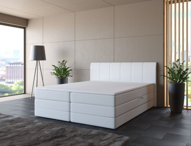 Postel boxspring 160x200 Ravena s úložným prostorem bílá Jasmine 20