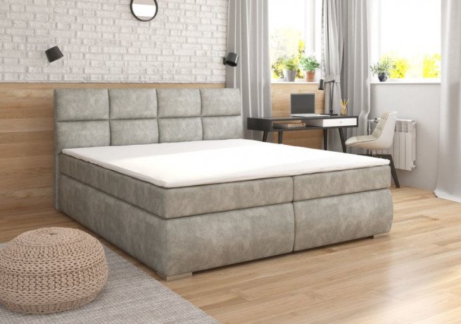 Postel boxspring York Megakomfort 160x200 hnědooranžová