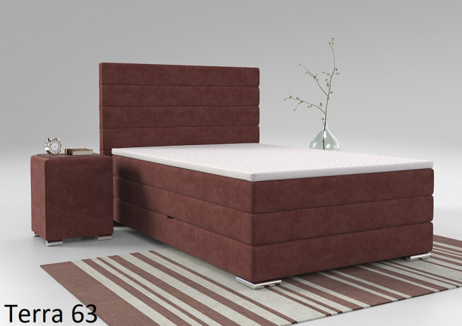 Postel boxspring Lincoln 130x220 s úložným prostorem - výběr barev