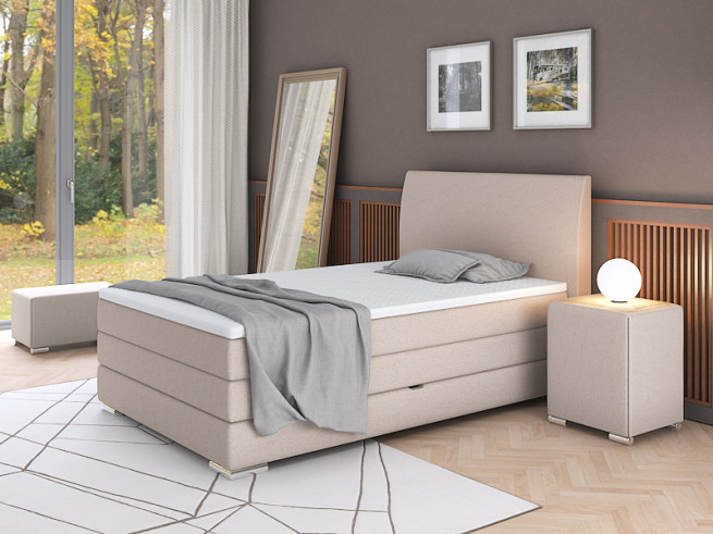 Postel boxspring Lotus 140x200 s úložným prostorem - výběr barev