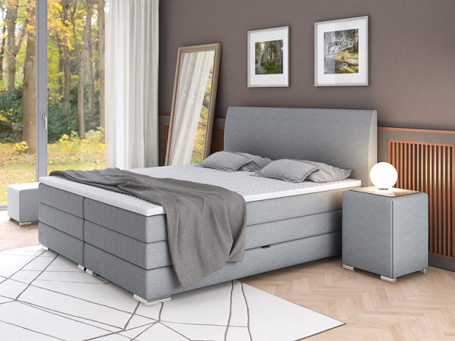 Postel boxspring Lotus 190x200 s úložným prostorem - výběr látek