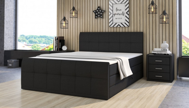 Postel boxspring Milano 160x200 černá