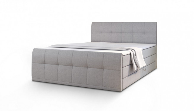 Postel boxspring Milano 160x200 světle šedá