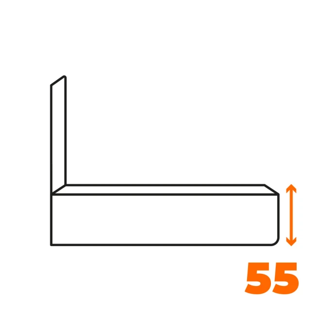 Ložná plocha výška 55 cm +400 Kč