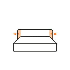 Přesah 15 cm na každou stranu +1 400 Kč