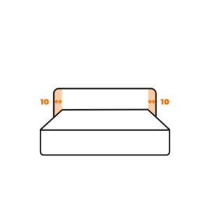 Přesah 10 cm na každou stranu +700 Kč