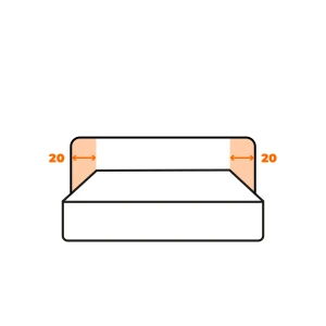 Přesah 20 cm na každou stranu +1 400 Kč