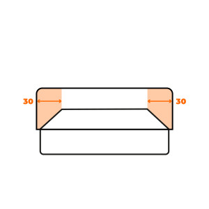 Přesah 30 cm na každou stranu +2 100 Kč