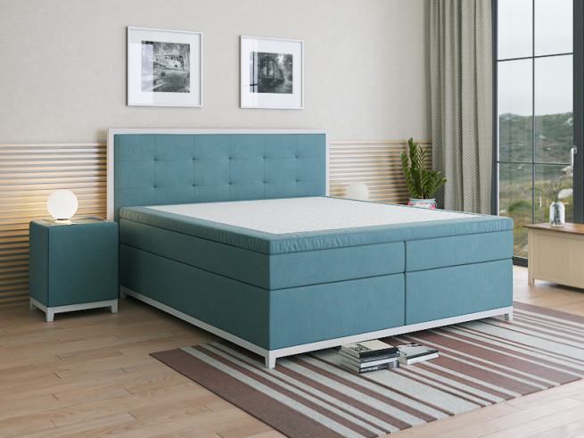 Postel boxspring Bella 200x200 cm - možnost úprav - výběr barev