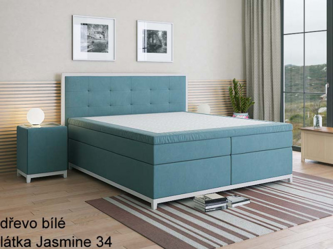 Postel boxspring Bella 200x200 cm - možnost úprav - výběr barev