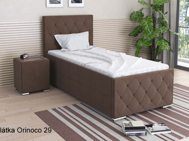 Čalouněná postel Adel 120x220 vysoká 60 cm