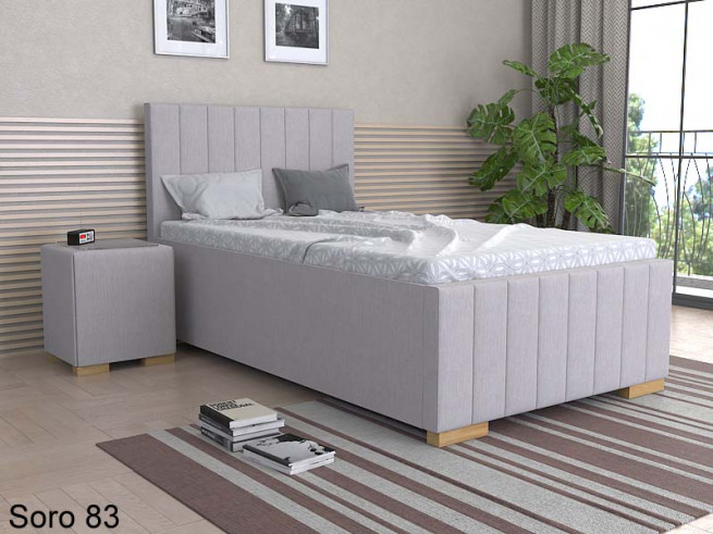 Vysoká čalouněná postel Alex 130x200 cm - výběr barev