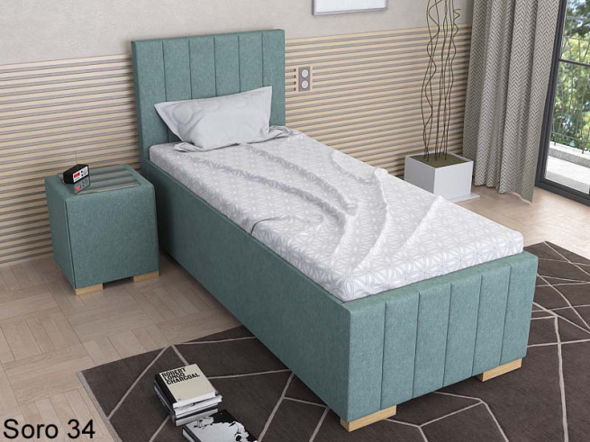 Vysoká čalouněná postel Alex 80x220 cm - výběr barev