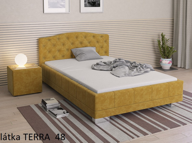 Čalouněná postel Amelie 150x220 vysoká 45 cm - výběr barev