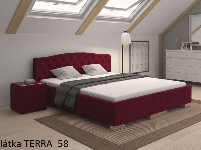 Čalouněná postel Amelie 180x200 vysoká 45 cm - výběr barev