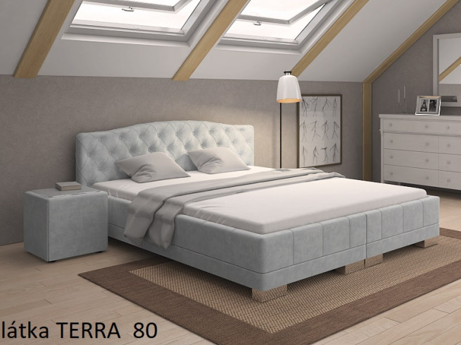 Čalouněná postel Amelie 200x220 vysoká 45 cm - výběr barev