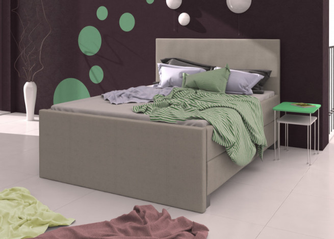 Postel boxspring Matyas 220x220 s úložným prostorem - výběr barev