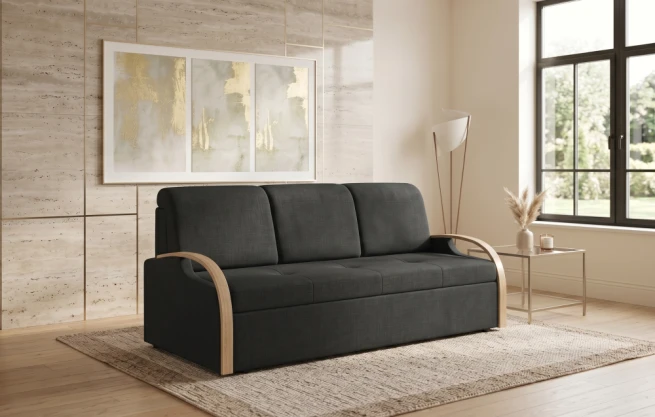 Rozkládací pohovka na každodenní spaní 160x200 Wood