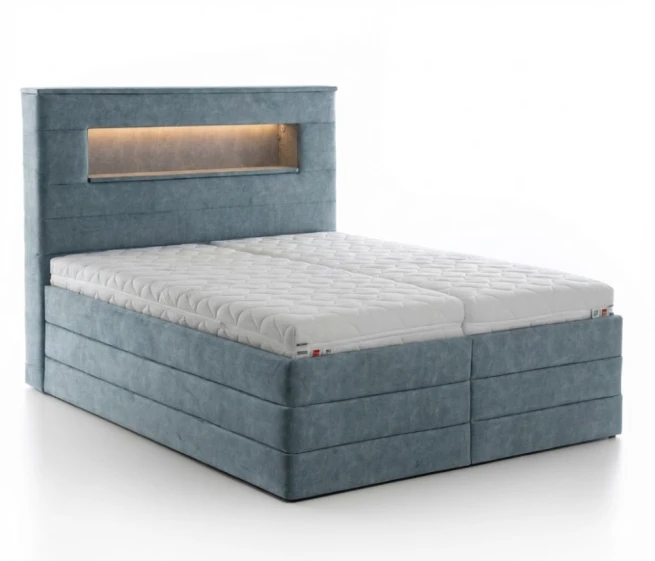 Čalouněná postel Polar s LED osvětlením 140x220 cm