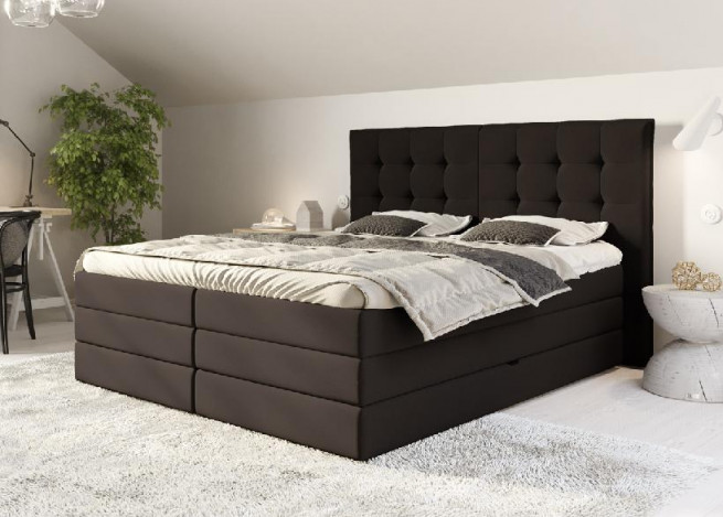 Postel boxspring Stela 220x220 s úložným prostorem - výběr barev