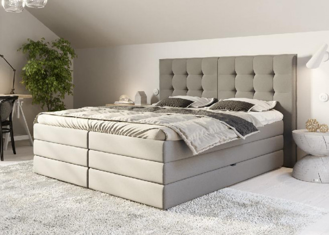 Postel boxspring Stela 260x220 s úložným prostorem - výběr barev